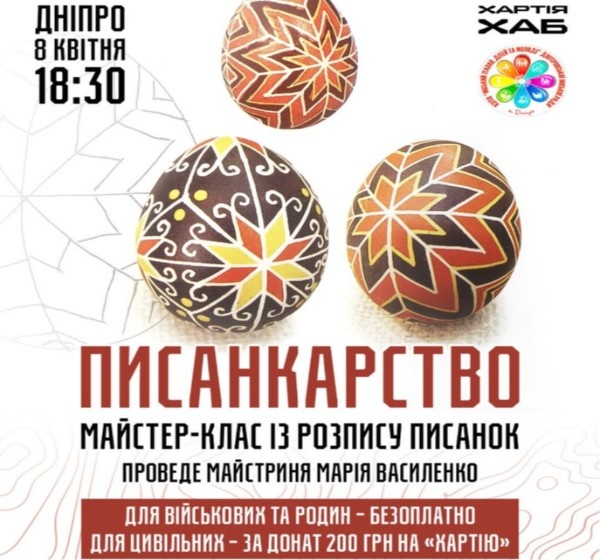 Майстер-клас із розпису писанок у «Хартія-Хаб»