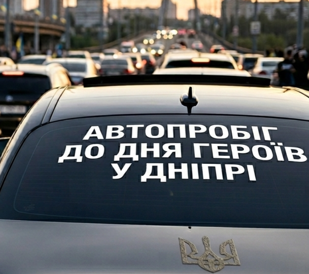 Автопробіг до Дня героїв у Дніпрі